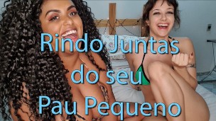 JOI SPH – Folgosa & Gween Black zombando do seu pauzinho – SMALL PENIS HUMILIATION